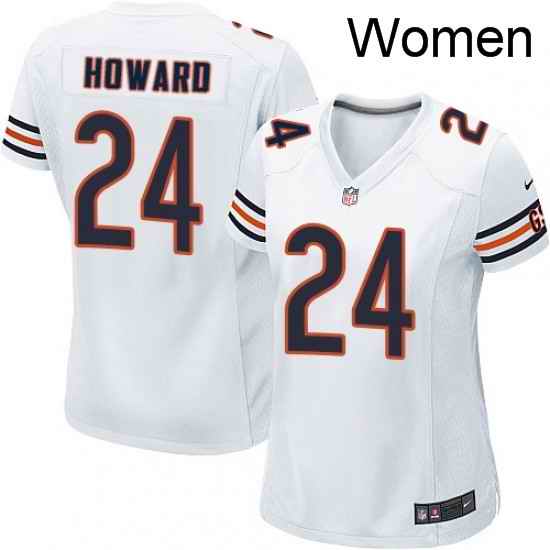Womens Nike Chicago Bears 24 Jordan Howard Game White NFL Jersey